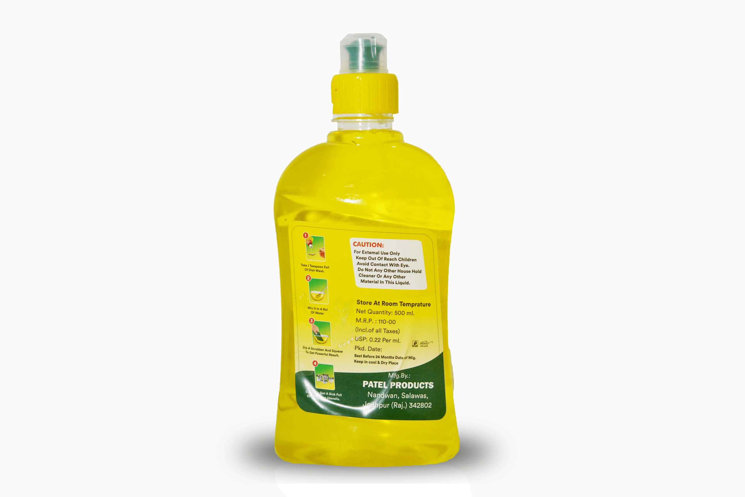 Cleanzooo Premium Dishwashing Liquid β 500ml Bottle